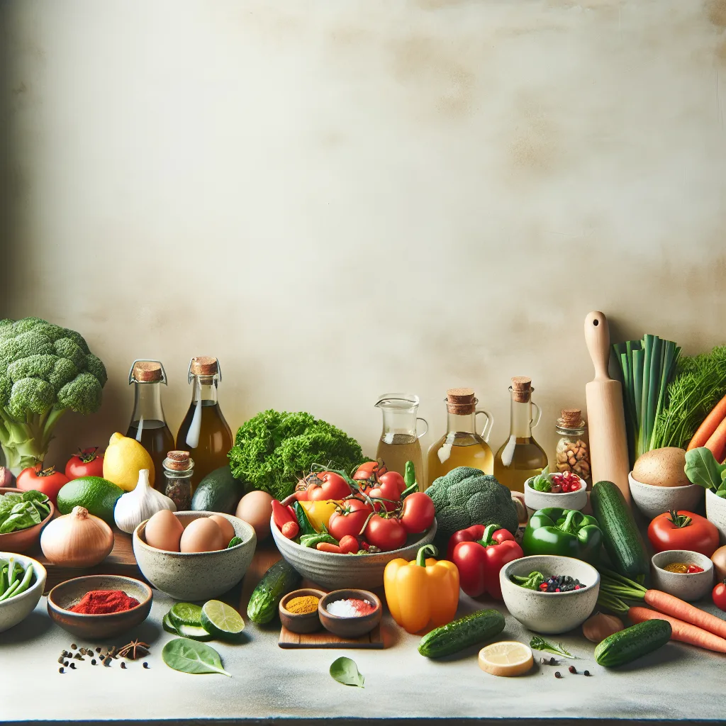 Ingredients laid out on a kitchen counter