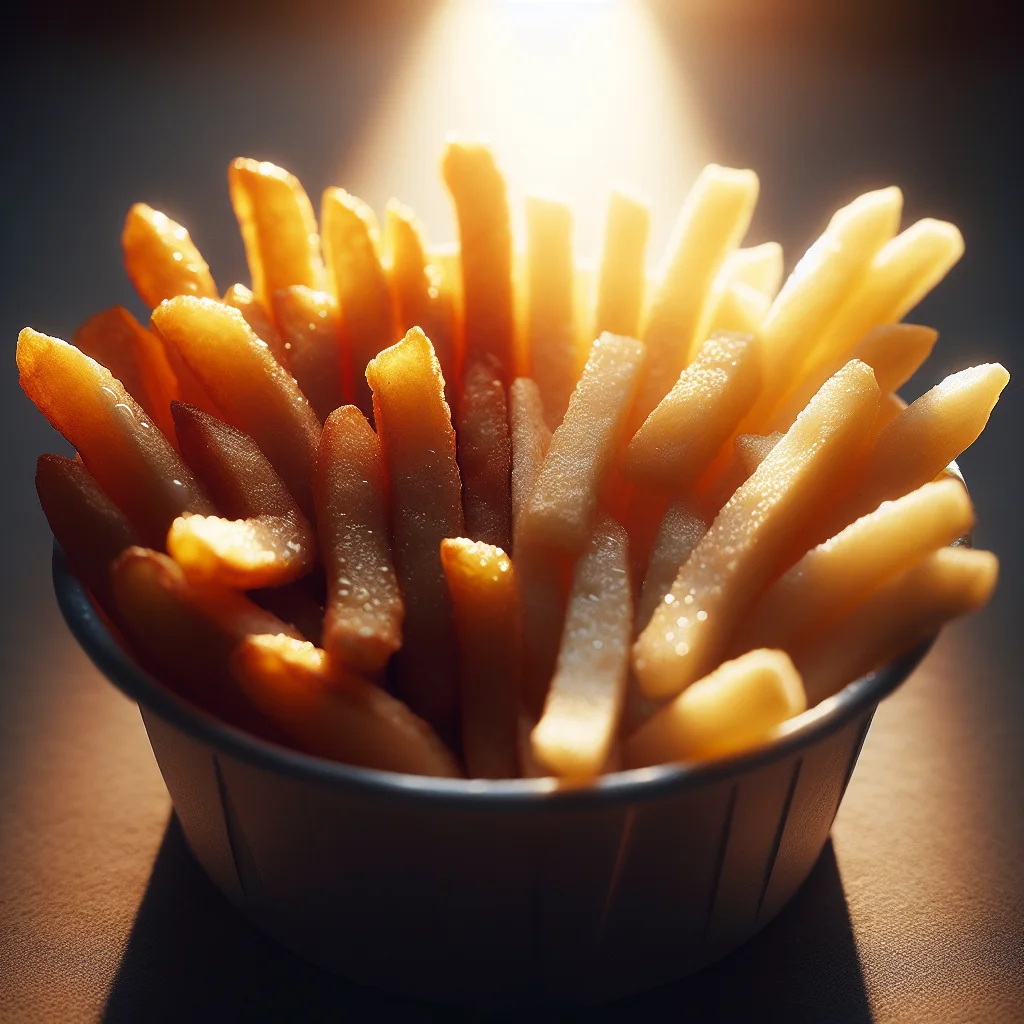 Close-up shot of soggy fries alongside crispy McDonald's fries for comparison