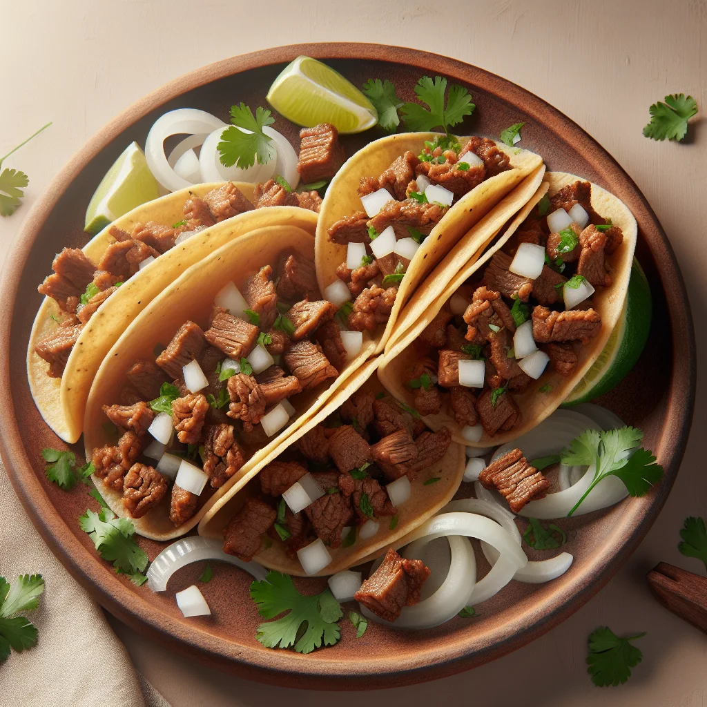 A plate full of delicious tripas tacos