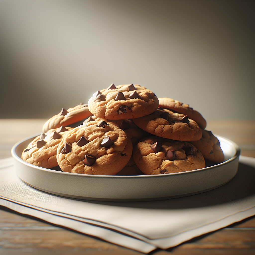 A plate of freshly microwaved cookies
