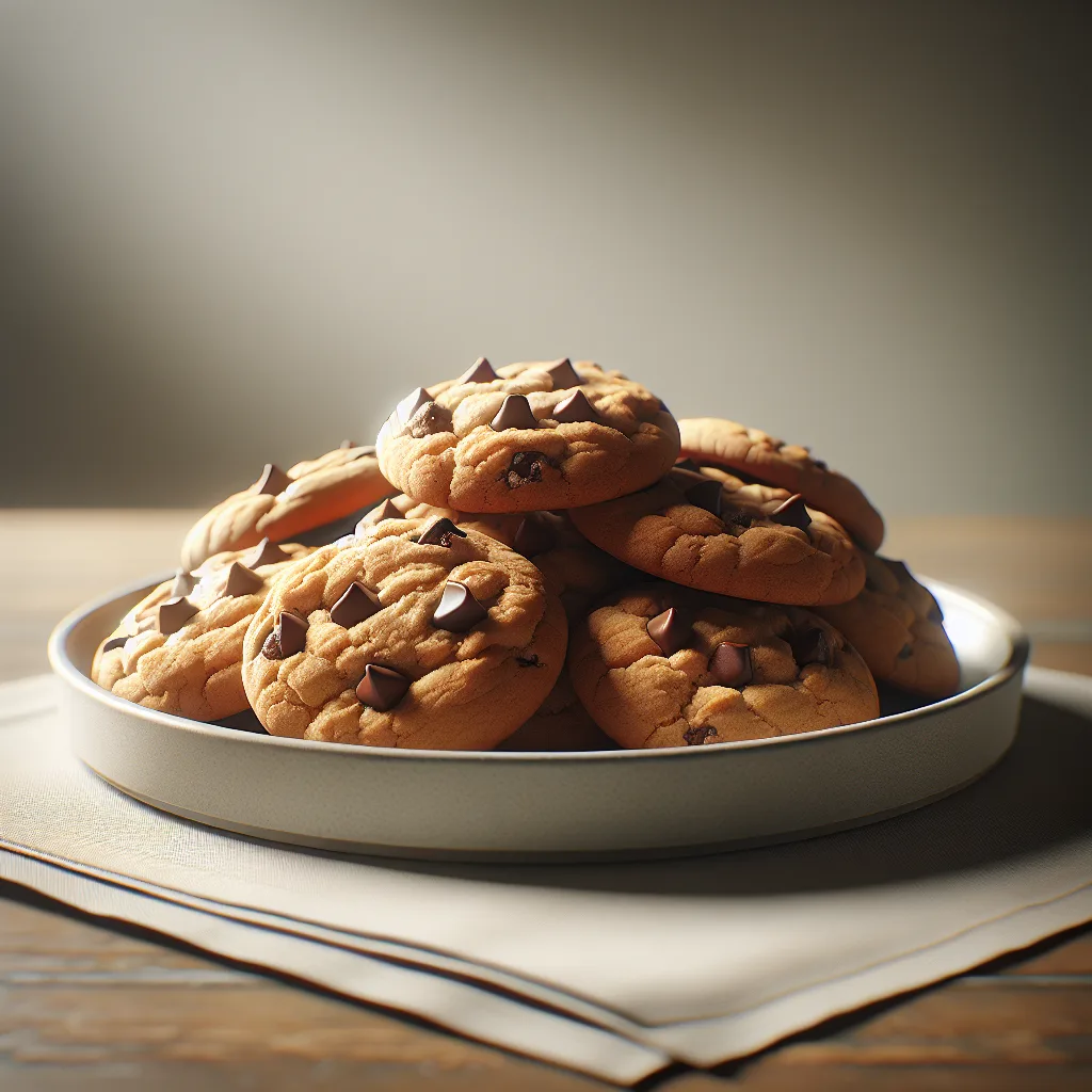 A plate of freshly microwaved cookies
